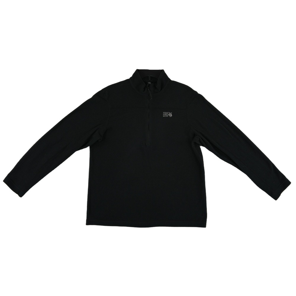 Mountain Hardwear Fleece Pullover Top Sweater Men's‎ Size XL Black Quarter Zip